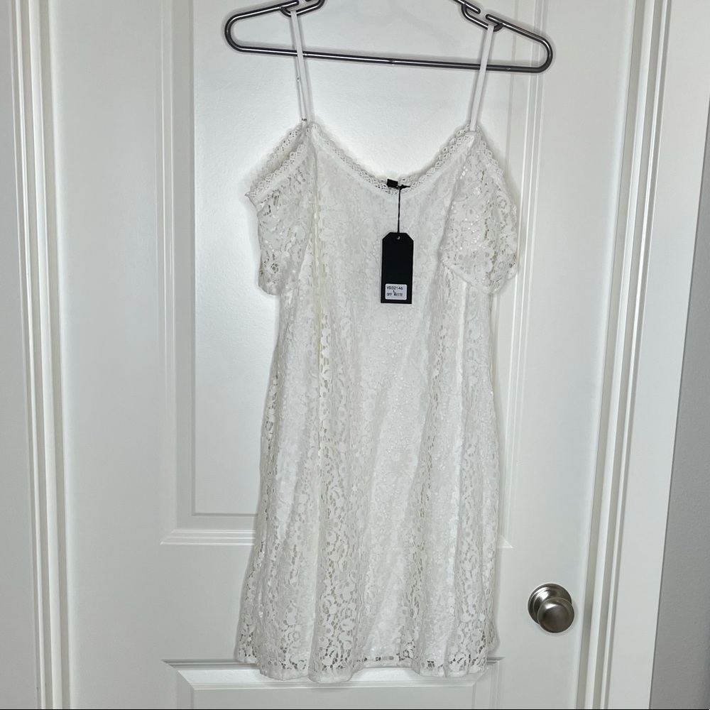 NWT Off Shoulder White Lace Dress